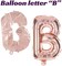Bride Letter Balloons Bachelorette Party Decoration Bridal (35 inch Rose Gold)